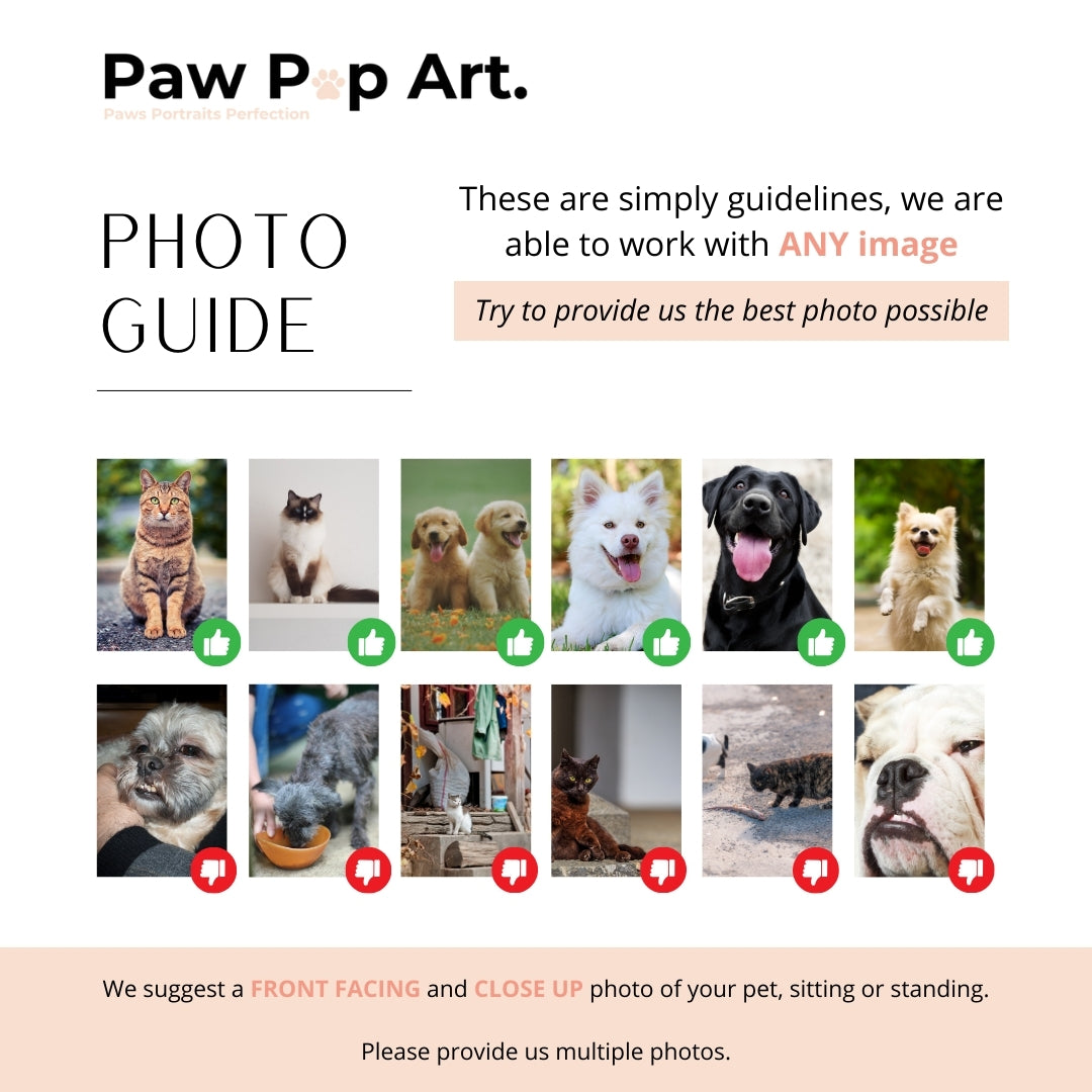 Custom Digital Pet Portrait - We make it in 24hrs - You print it 🖌️