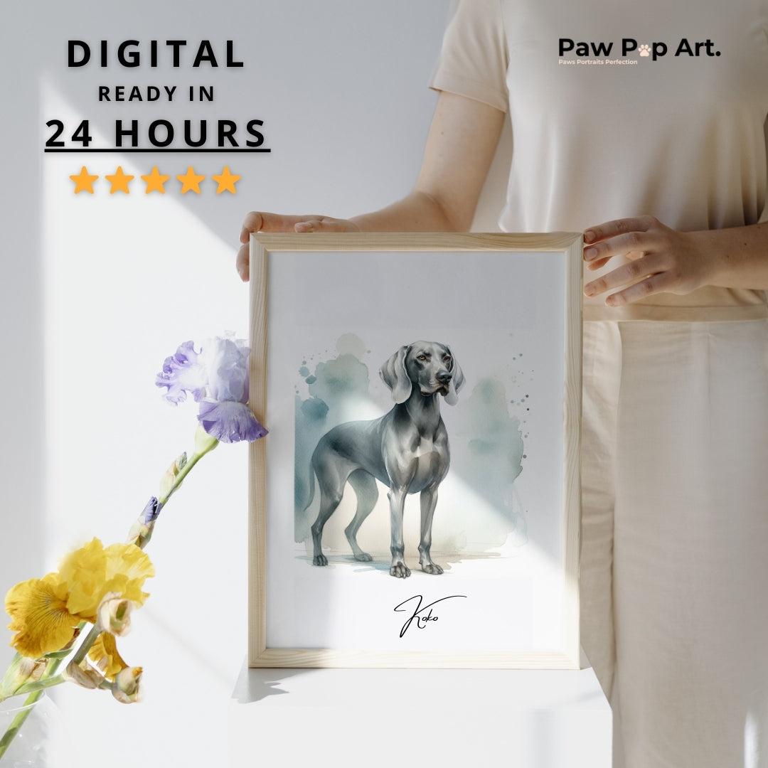 Custom Digital Pet Portrait - We make it in 24hrs - You print it 🖌️